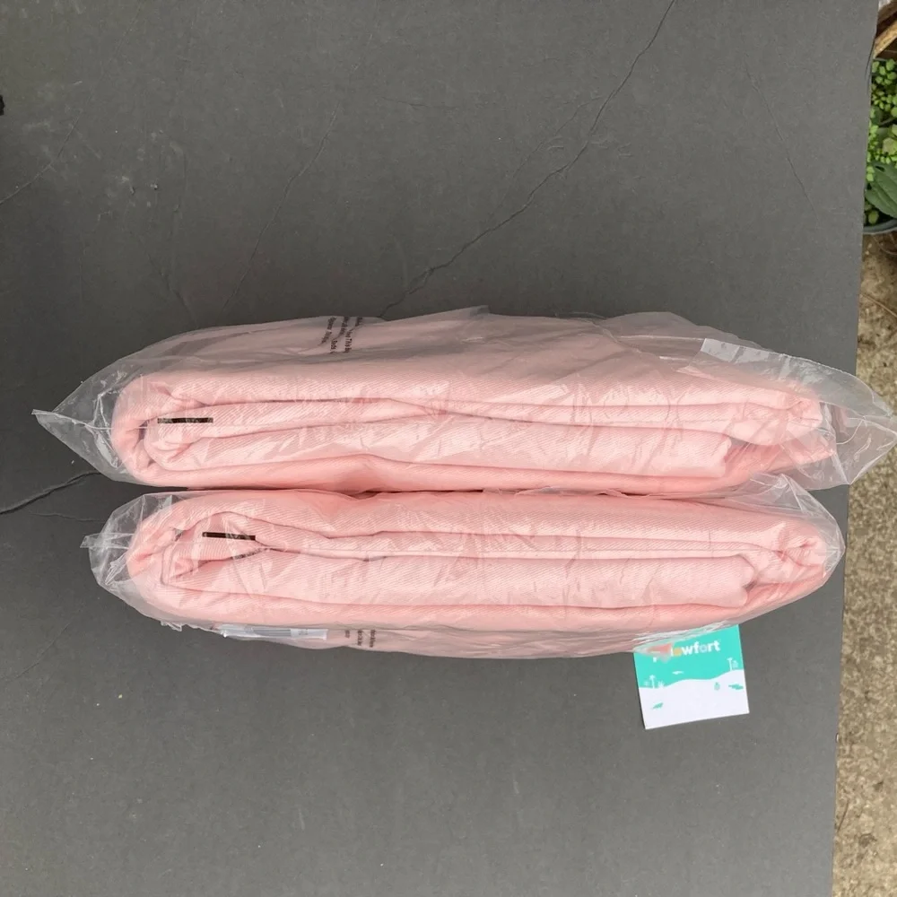 Pillowfort Curtains Pair Pink With Tassels 95” x 42” Light Blocking New